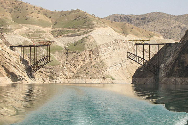 نصب پل کارون ۴ ماشین سازی اراک